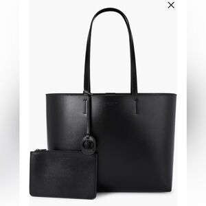 Kurt Geiger London Classic Black leather Tote with Pouch